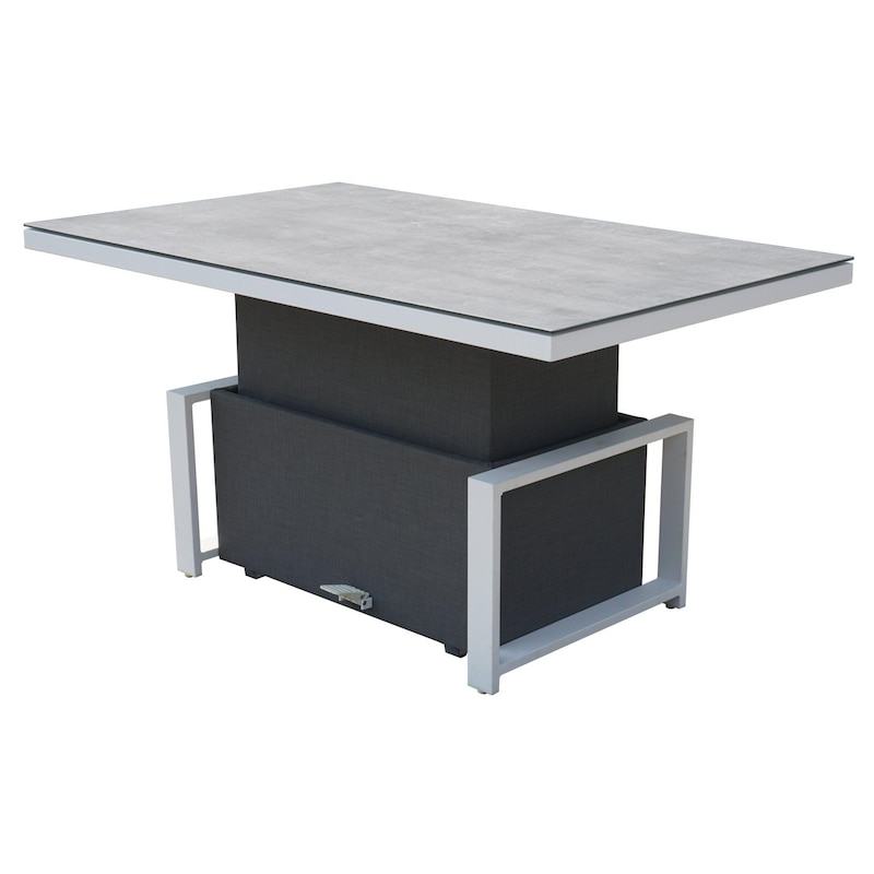 Manly Aluminium Outdoor Height Adjustable Table — White | Buy Outdoor ...