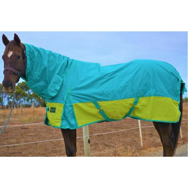 RUMANI CONQUEST 1200D With 200G Fill WATERPROOF Winter TURNOUT Horse Rug COMBO