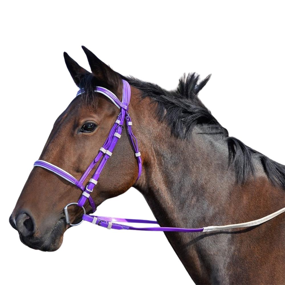 RUMANI High Quality PVC Cavesson Snaffle Horse BRIDLE - Many Colours