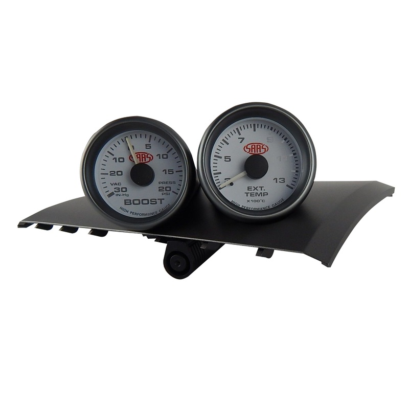 Buy BA BF Ford Dual Gauge Pod w/ White Turbo Boost & Oil Pressure Gauge