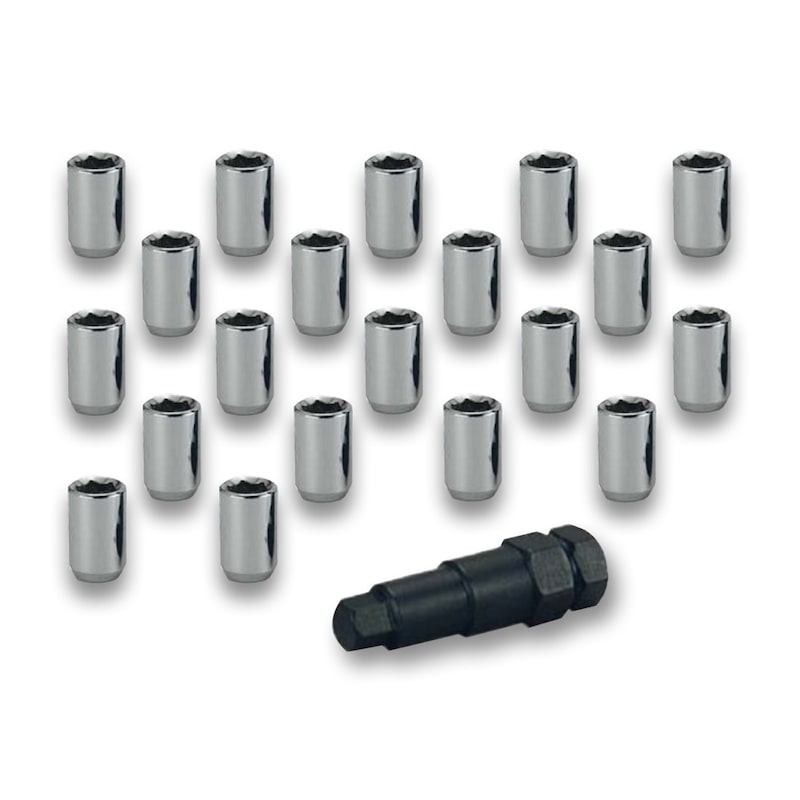 Chrome Wheel Tyre Lug Nuts With Hex Key Set Of 12mm X 1 5 Lock Land Cruiser Buy Wheels