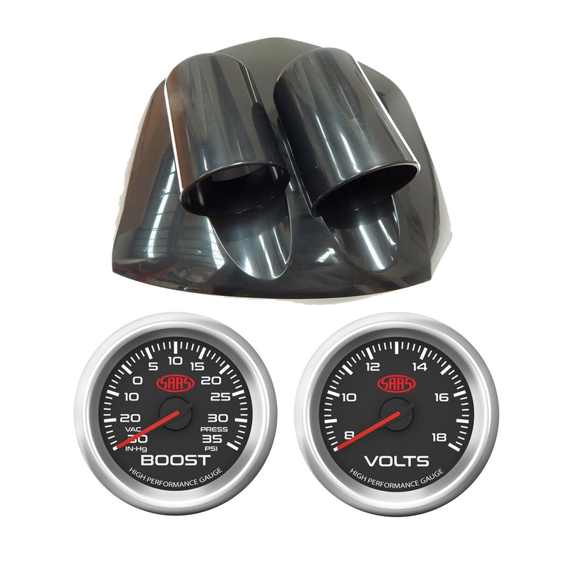 Buy SAAS Clip In Dual Gauge Dash Pod Black Series 3 Boost Volts for