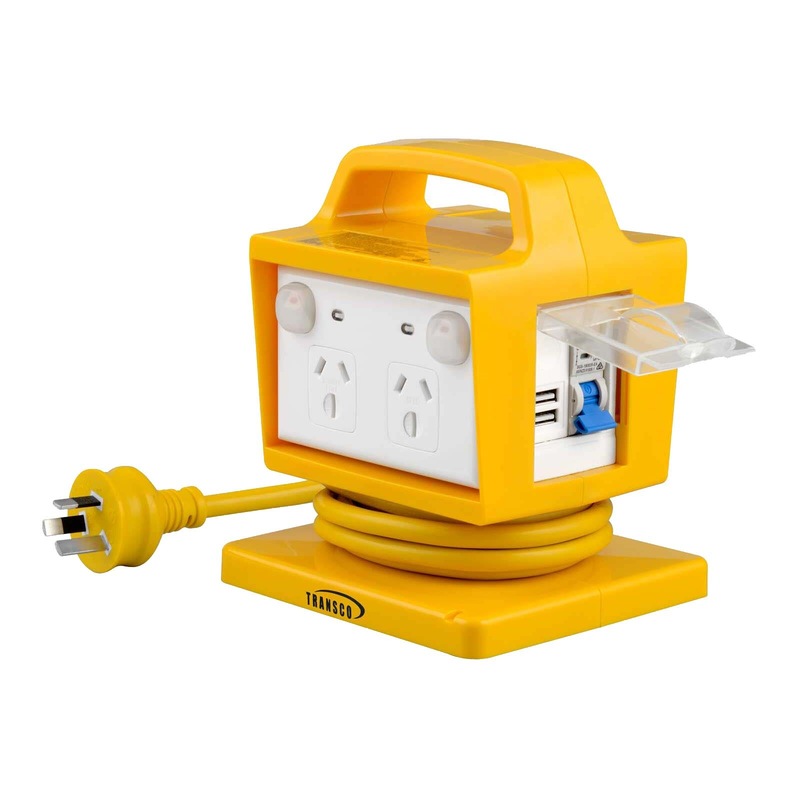 Buy Heavy Duty Portable Power Outlet Pro w/ USB Weatherproof IP65 10A Double Pole MyDeal