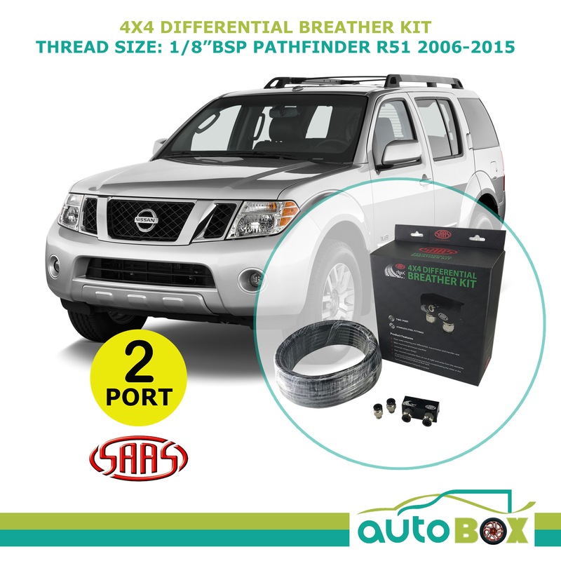 Buy SAAS 2 PORT 4WD DIFF BREATHER KIT suit NISSAN PATHFINDER R51 2006