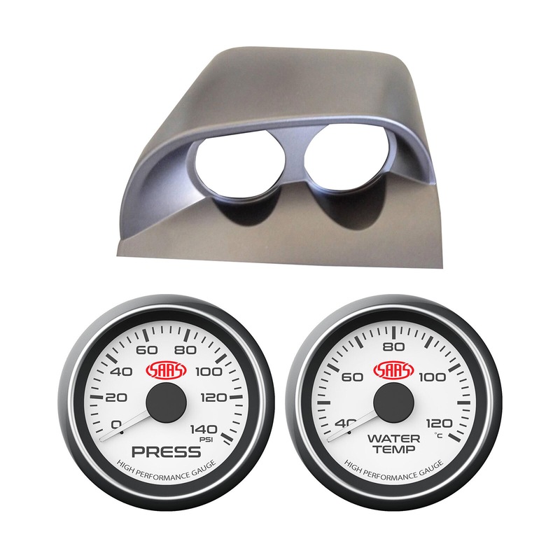 Buy SAAS Clip In Dual Gauge Grey Pod White Series Oil Pres Water for VY