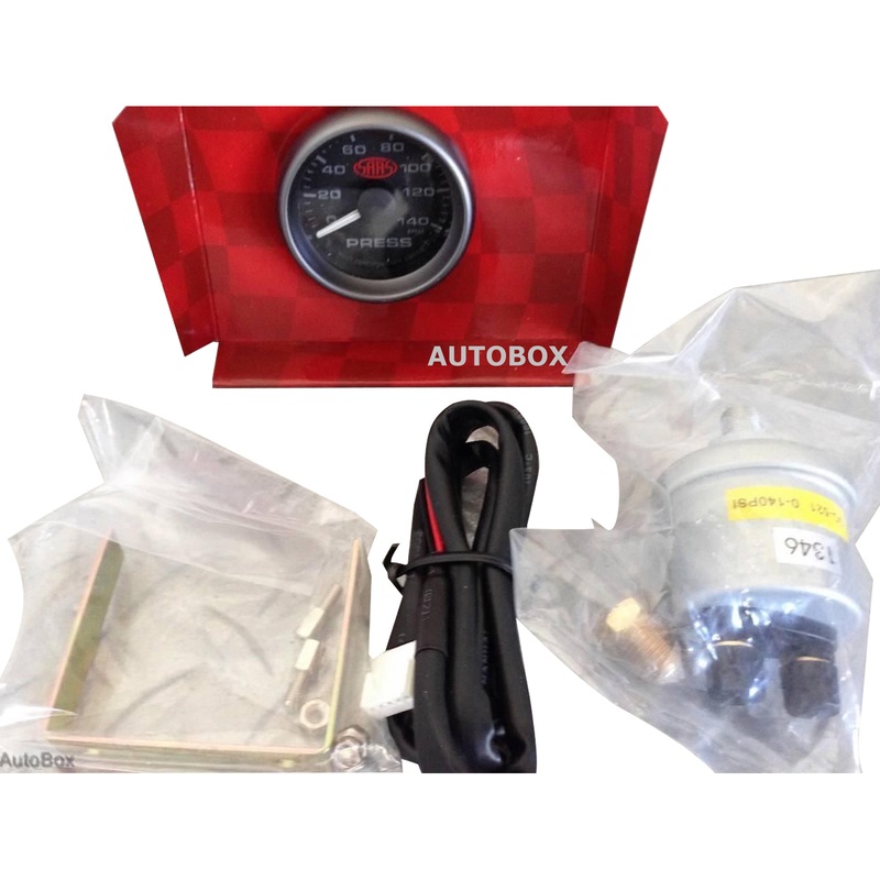 SAAS OIL PRESSURE 0-140PSI 52MM GAUGE WHITE FACE including sender 4
