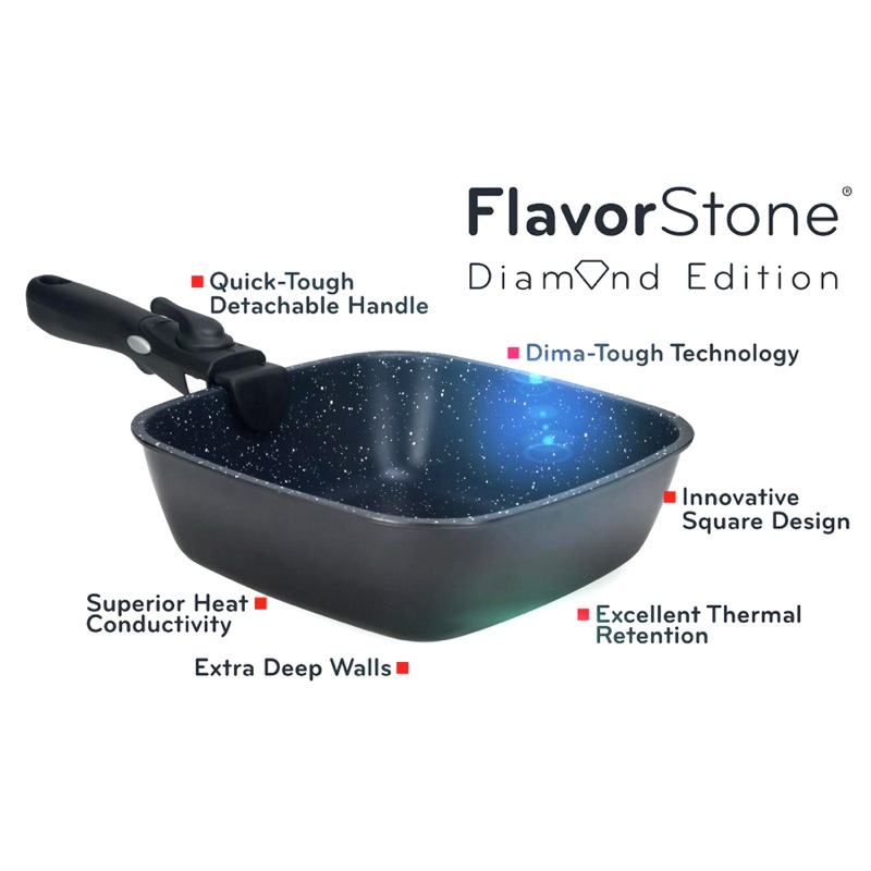 Flavorstone Diamond 22cm & 24cm Deep Pan Set Buy Cookware Sets