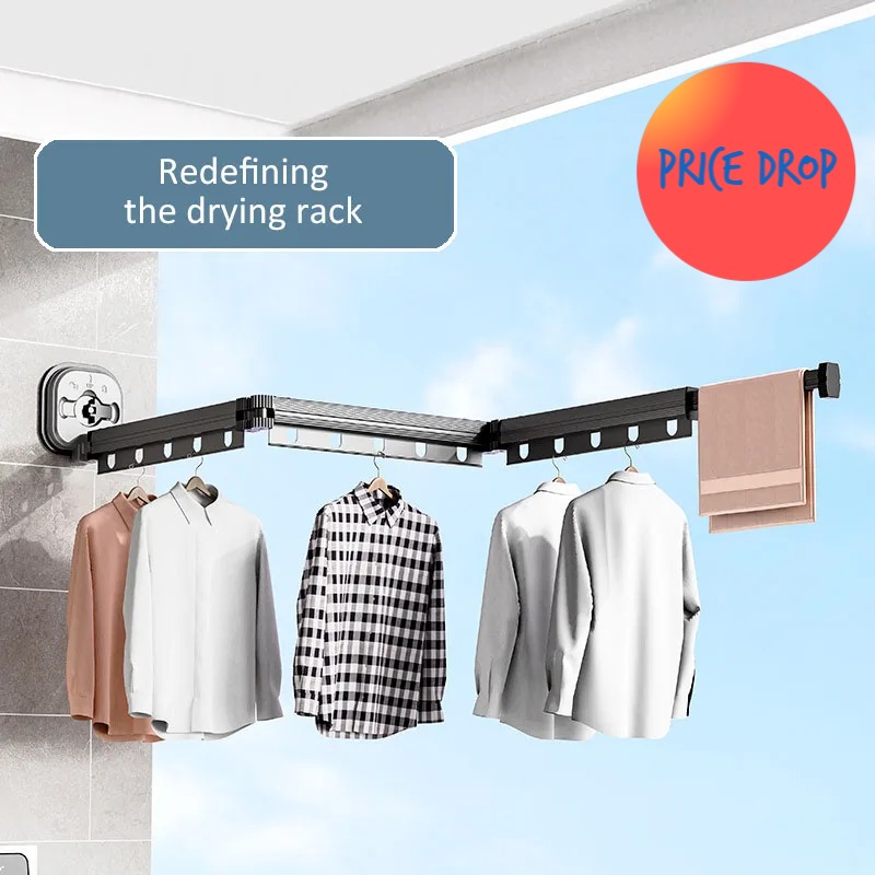 Buy Danoz Cleaning 1 Pc No Punching Wall Mounted Clothes Hanger