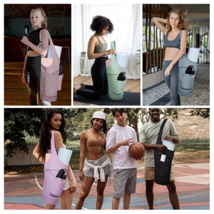 Danoz Fashion - Green All-in-One Yoga Sling Bag - Fits Mat & Gear, Large Opening, Side Pockets