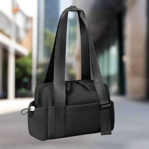 Danoz Fashion - Stylish Black Mini Gym Bag & Travel Tote - Compact Duffel with Wet Pocket, Luggage Sleeve & Multiple Compartments
