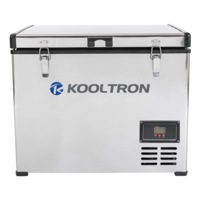 Kooltron 60L Stainless Steel Dual Compartment Fridge / Freezer Camping 12v24v 240v