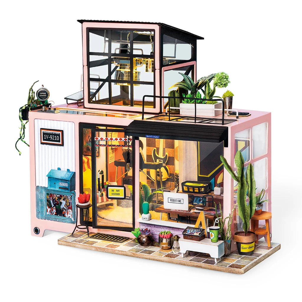 Robotime New Arrival - Dollhouse Series - Kevin's Studio with LED light
