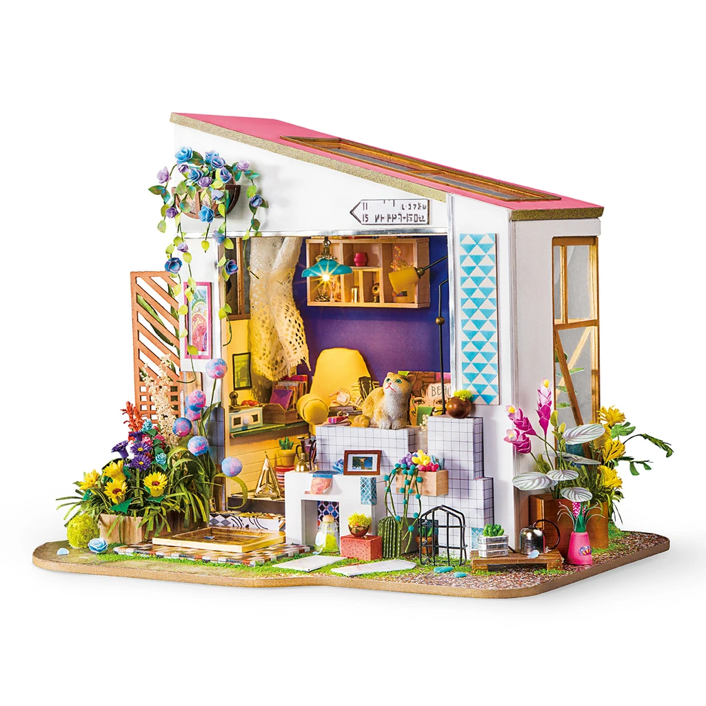 Robotime New Arrival - Dollhouse Series - Lily's Porch with LED light