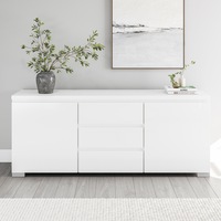 Elara 2 Door & 3 Drawers Buffet in High Gloss White