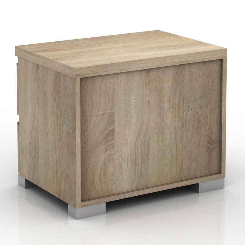 Buy Elara 2 Drawer Bedside Table In Light Sonoma Oak Mydeal