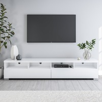 Elara 2 Drawer TV Entertainment Unit in White 207cm