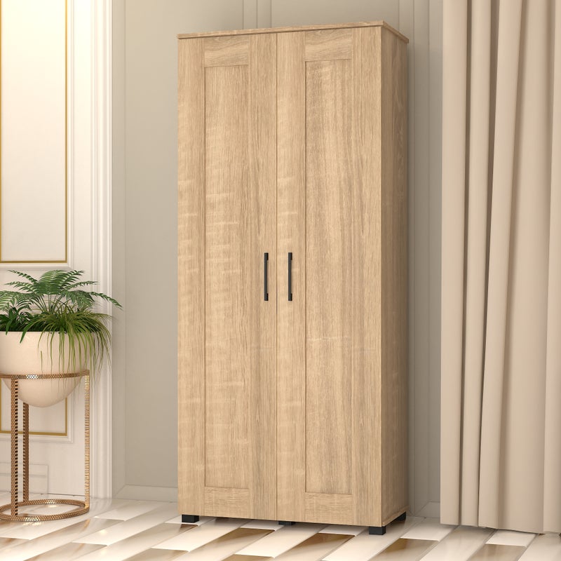 Buy Montreal Broom Cupboard 2 Door - Light Sonoma Oak - MyDeal