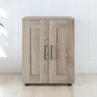 Montreal Cupboard 2 Door w/Shelves Low Style - Light Sonoma Oak