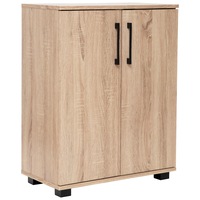 Multi-Purpose Cupboard 2 Door w/Shelves Low Style - Light Sonoma Oak