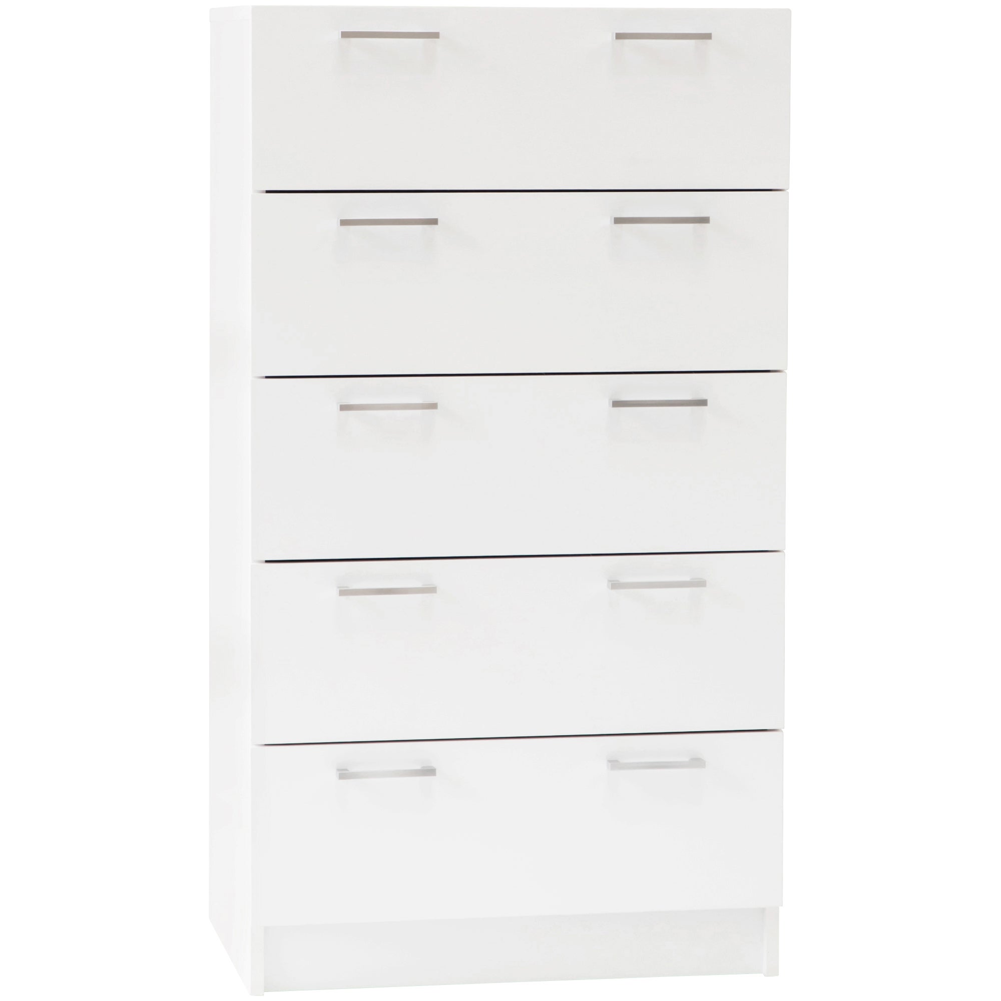 Tribecca Chest of 5 Drawers Tallboy Cabinet - White