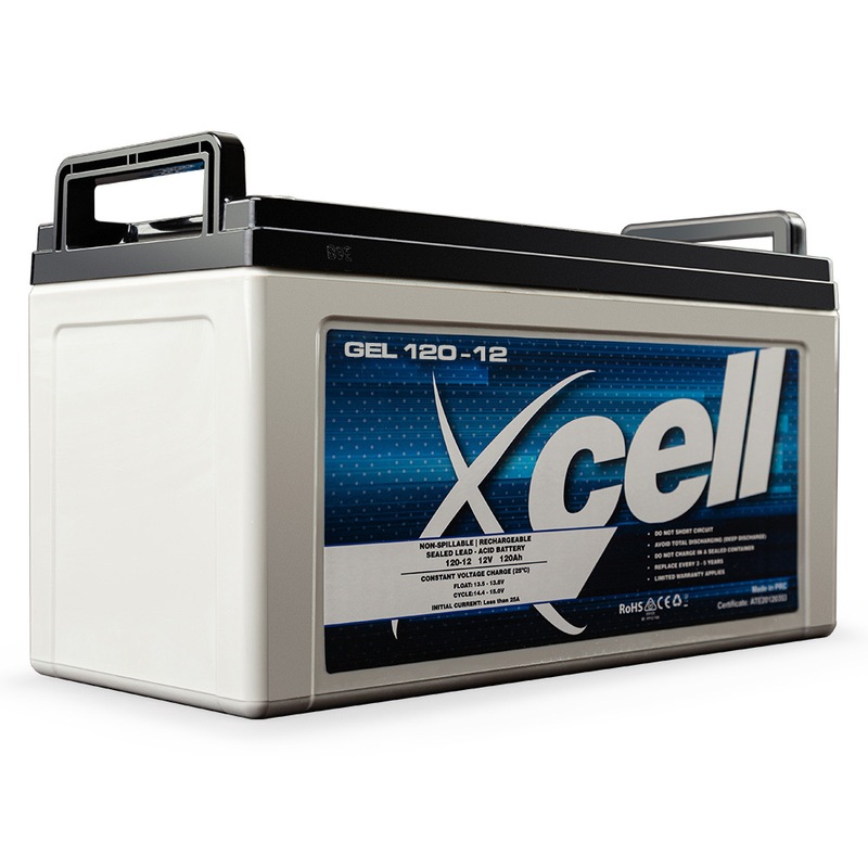 XCELL GEL Battery 12V 120Ah Portable Sealed SLA Camping Solar Marine