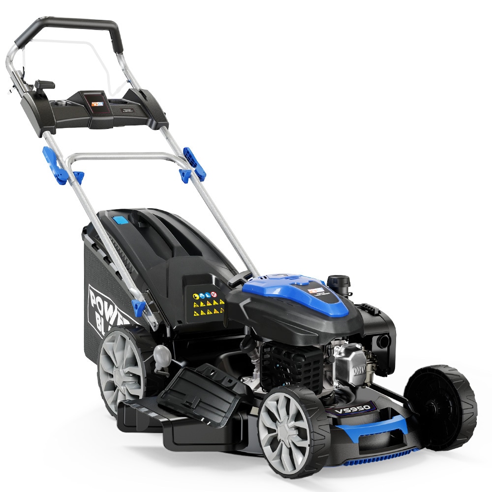 Buy POWERBLADE 20 200cc Self Propelled Lawn Mower Electric Start 7 Height Steel Deck Deck Wash Port OHV 4 Stroke Petrol VS950 MyDeal