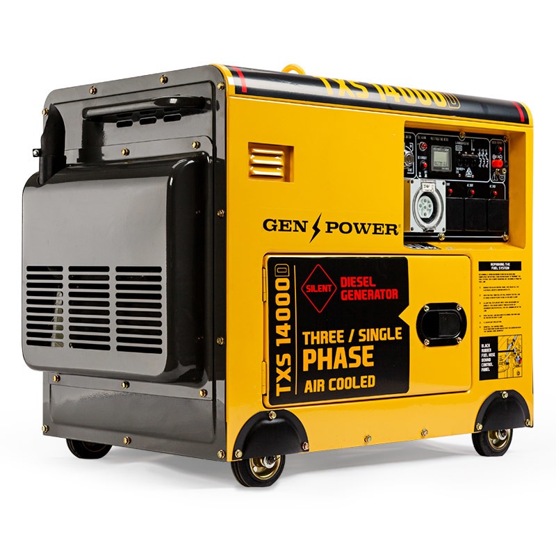 GENPOWER Diesel Generator 7kW Peak 5kW Rated 3 Three Single Phase 13HP