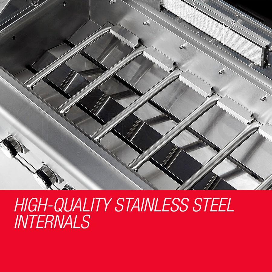 EuroGrille 9 Burner Outdoor BBQ Grill Commercial Barbecue Griller Gas Stainless Steel