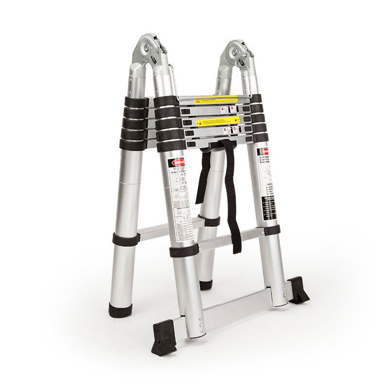 for Outdoor & Indoor Builder DIY Projector Extendable Alminium Ladders Folding Extending Portable Multi Purpose Loft Ladder 4.1m Telescoping Ladder 