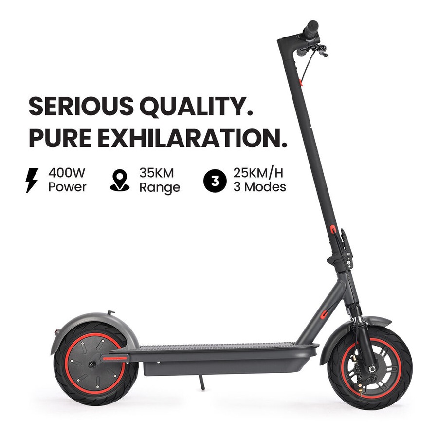 ALPHA Urban 10 Electric Scooter, 35km/h, Suspension, 35km Range, 10-Inch Wheels, Brushless Motor, Free APP, Motorised Commuter eScooter for Adults, Grey