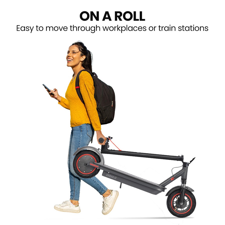 ALPHA Urban 10 Electric Scooter, 35km/h, Suspension, 35km Range, 10-Inch Wheels, Brushless Motor, Free APP, Motorised Commuter eScooter for Adults, Grey