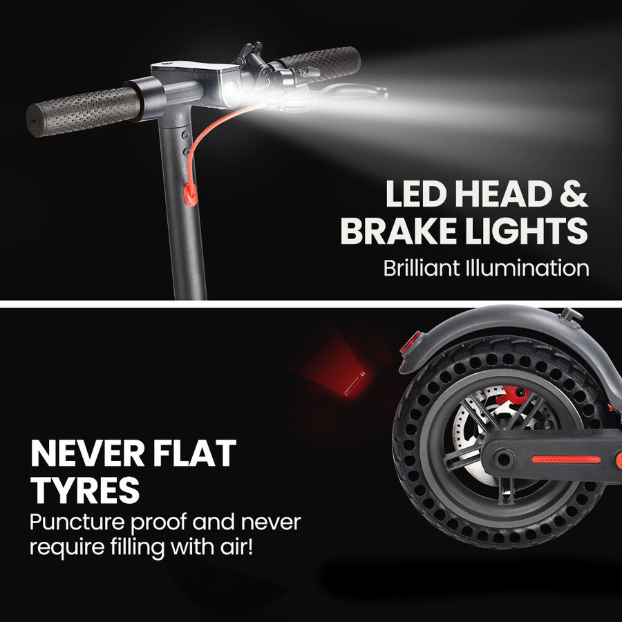 ALPHA Urban 8 Electric Scooter, Suspension, 25km Range, 8.5-Inch Wheels, Brushless Motor, Motorised Commuter eScooter for Adults, Grey