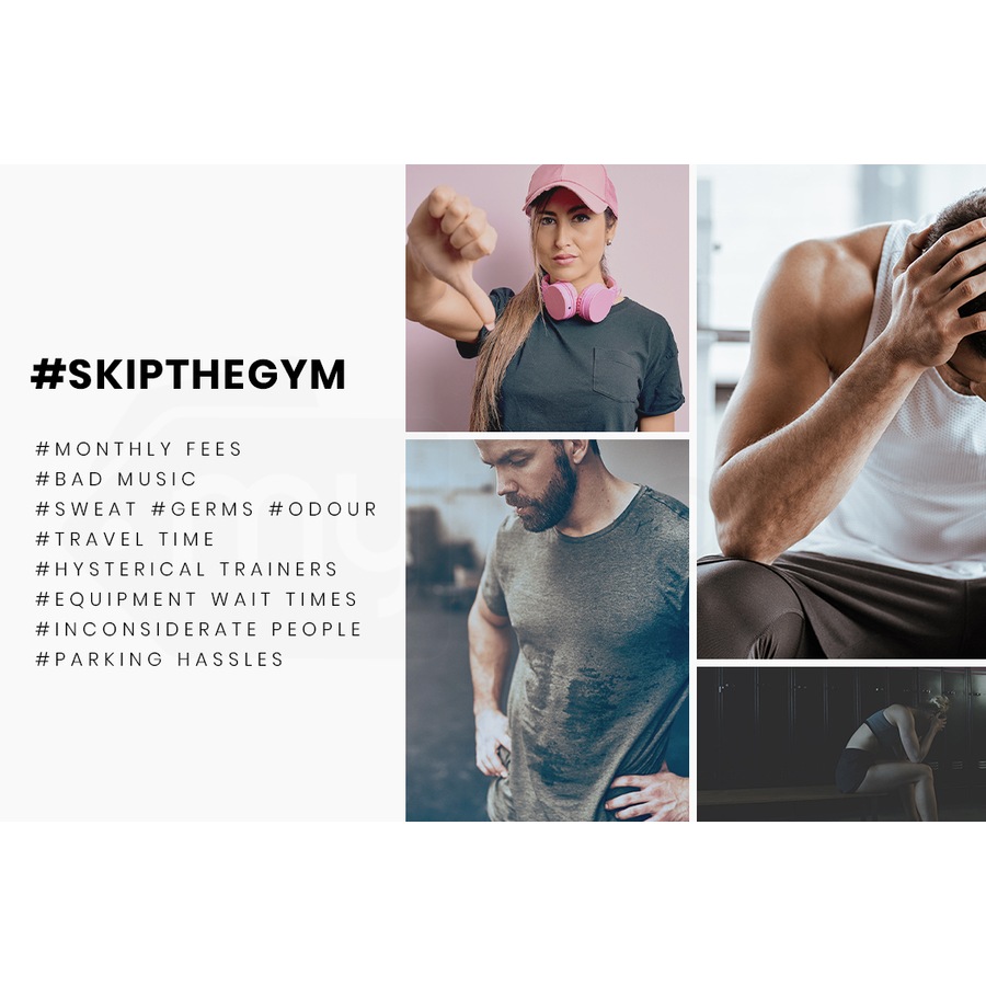 ATIVAFIT 2x 32.5kg Adjustable Dumbbell Set Weights Dumbbells Home Gym Fitness Hand