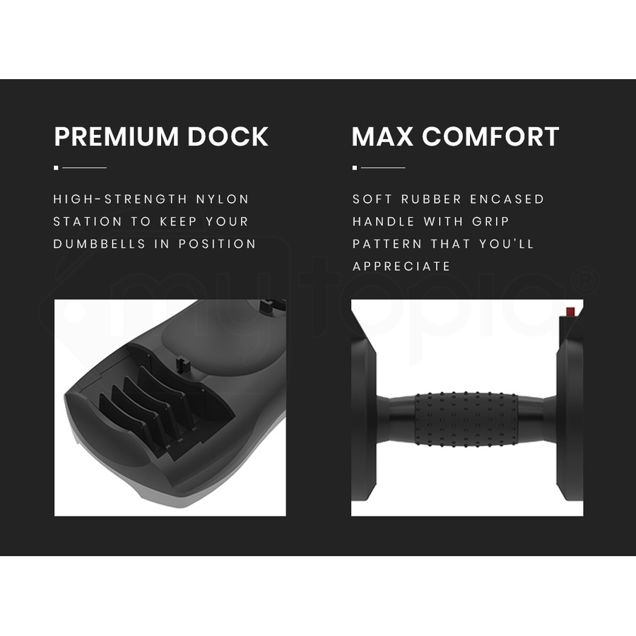 ATIVAFIT 2x 32.5kg Adjustable Dumbbell Set Weights Dumbbells Home Gym Fitness Hand