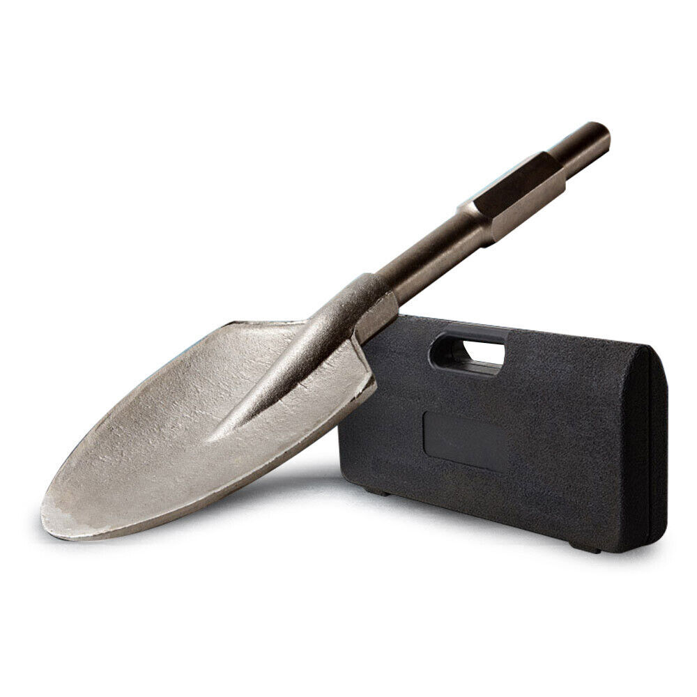 Baumr AG 130mm Clay Pointed Tip Spade Jackhammer Chisel 30mm Hex with Bonus