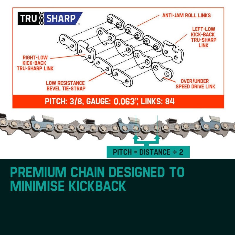 24 Inch BaumrAG Chainsaw Chain 24in Bar Spare Part Replacement Suits