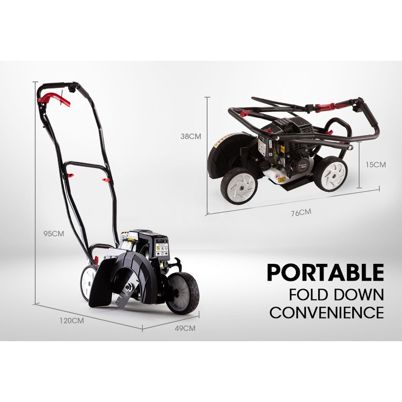 BaumrAG 31CC Lawn Edger Petrol 4 Stroke Garden Grass Weed Trimmer