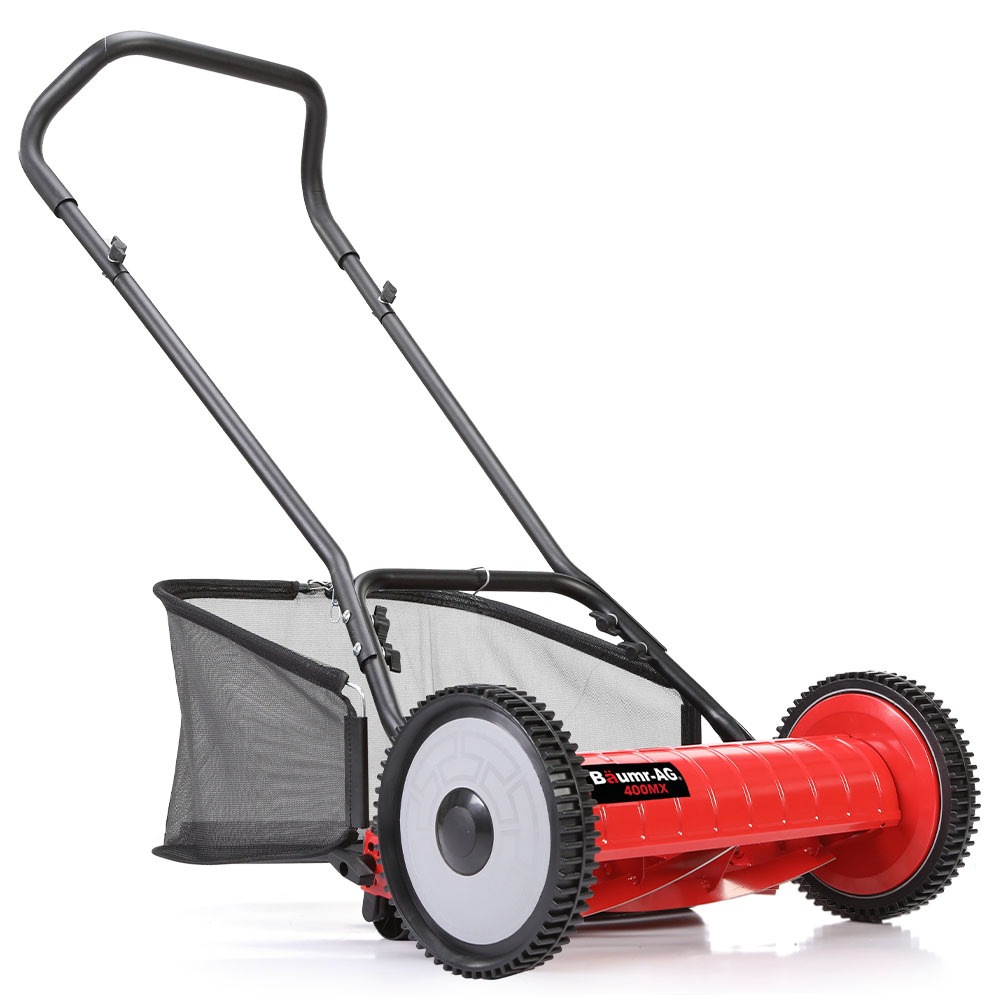 BAUMR AG 400MX 16″ Manual Reel Push Lawn Mower w/ Catcher 5 Height