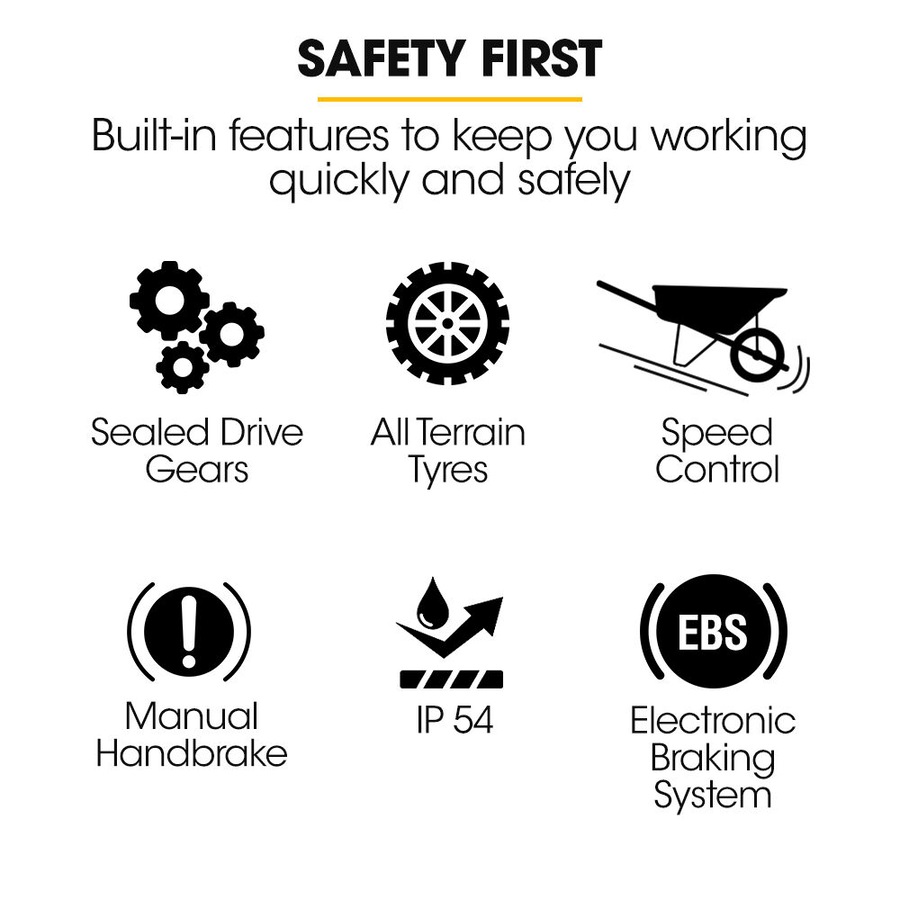 Baumr-AG 40V Li-ion 260kg Electric Powered Hand Truck Trolley 400W Brushless motor, Up to 6km/h, 4hr Runtime, Adjustable Width, Folds for Logistics, Moving