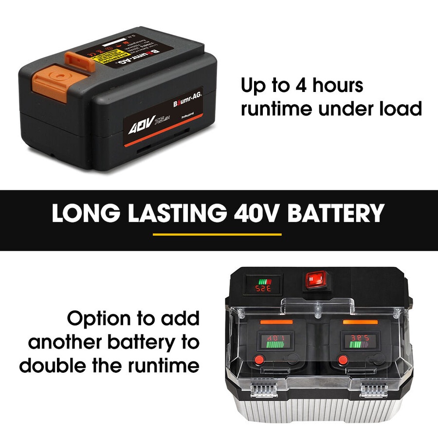 Baumr-AG 40V Li-ion 260kg Electric Powered Hand Truck Trolley 400W Brushless motor, Up to 6km/h, 4hr Runtime, Adjustable Width, Folds for Logistics, Moving