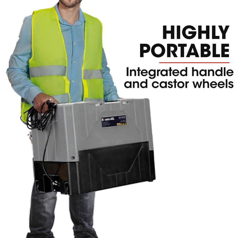 Baumr-AG 50L/day Commercial Industrial LGR Air Dehumidifier for Mould, Portable, Stackable, LCD Display, Wheels