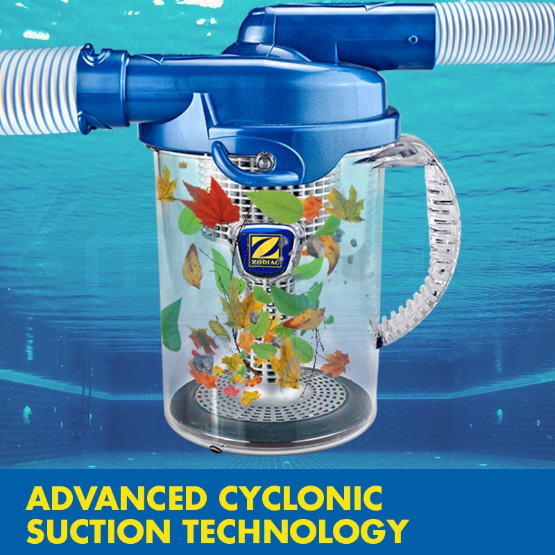 Blue Cyclonic Inline Canister Leaf Catcher Vacuum Pool Cleaner | Buy