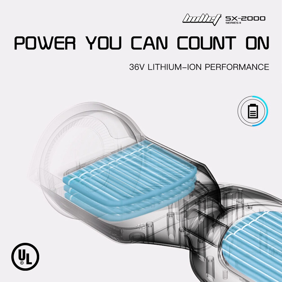 Bullet SX-2000 Hoverboard Scooter 500W Brushless, UL Certified, AU Compliant, Superior Self Balancing System, LED Lights, Pink Camo