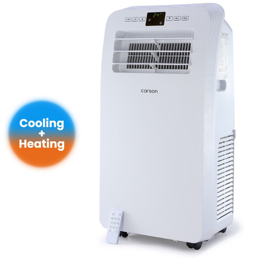 CARSON 2.9kW Reverse Cycle Portable Air Conditioner and Heater, with Dehumidifier, Cooling and Heating AC