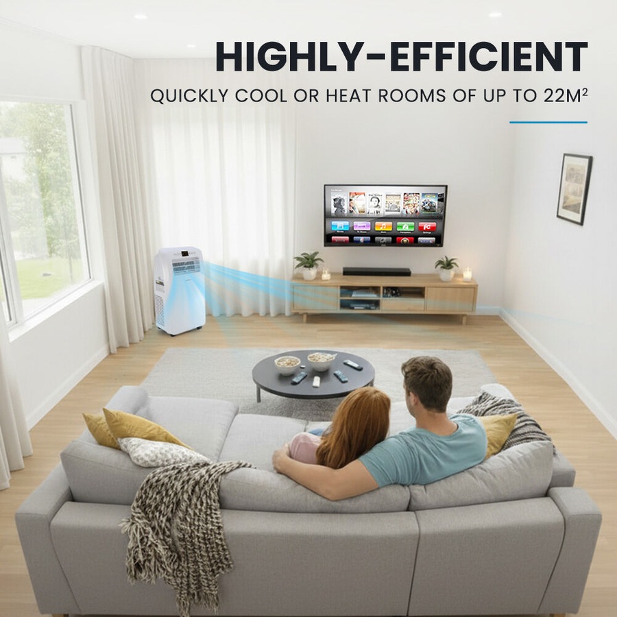 CARSON 2.9kW Reverse Cycle Portable Air Conditioner and Heater, with Dehumidifier, Cooling and Heating AC