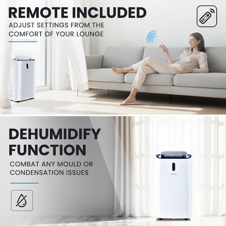 CARSON 4.7kW Portable Air Conditioner and Heater, with Dehumidifier Mode & Fan Cooler