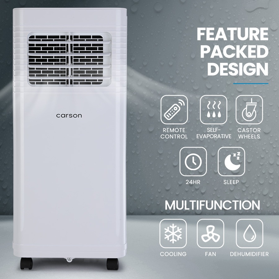 CARSON 2.05kW Portable Air Conditioner, with Dehumidifier Mode & Fan Cooler