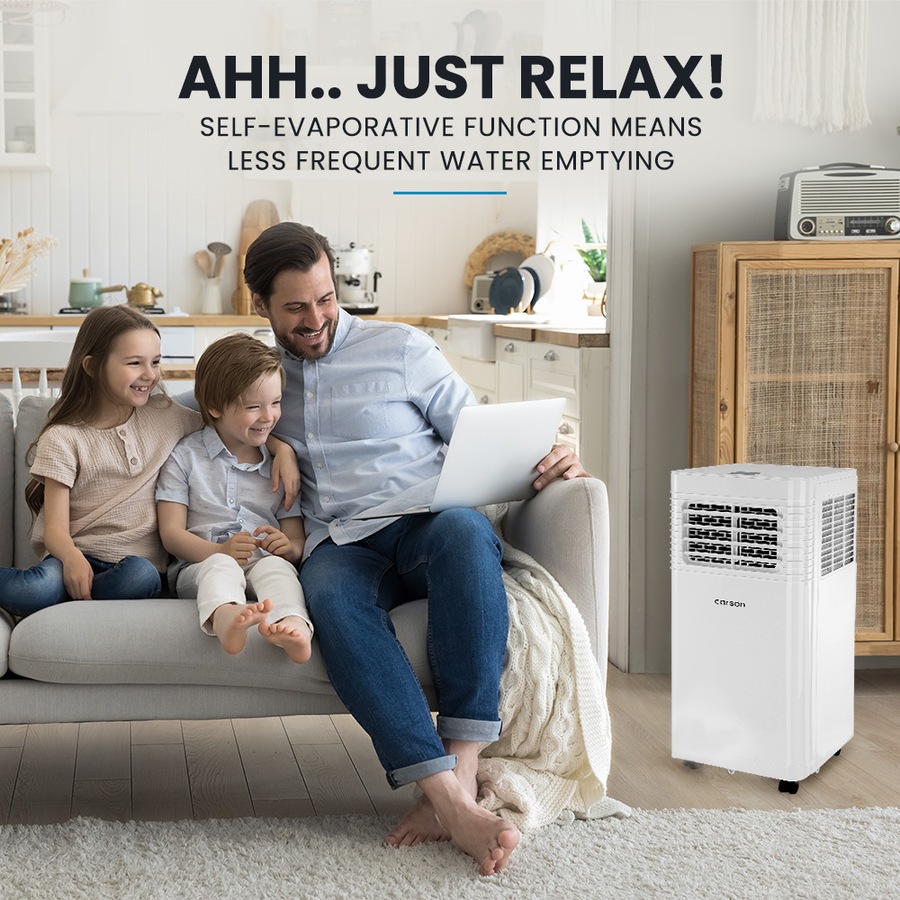 CARSON 2.05kW Portable Air Conditioner, with Dehumidifier Mode & Fan Cooler