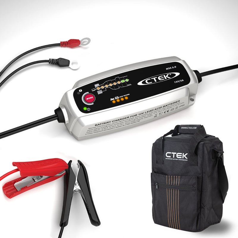 Buy CTEK MXS 5.0 12V 5 Amp Smart Battery Charger and Cooler Bag Combo -  MyDeal