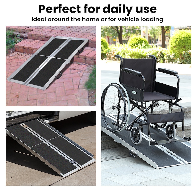 Buy EQUIPMED 182cm Portable Folding Aluminium Access Ramp, 272kg Rated ...